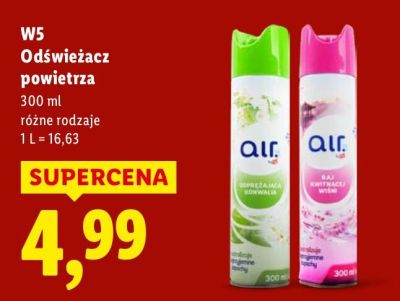 Odświeżacz powietrza W5, różne rodzaje promocja w Lidl