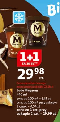Lody Magnum 440 ml, wybrane rodzaje promocja w Auchan