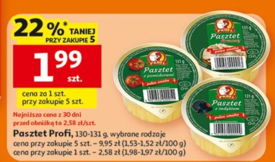 Pasztet Profi, wybrane rodzaje promocja w Auchan