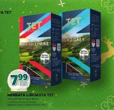 Herbata liściasta TET British Empire Black, Lord Grey Natural Black promocja w Stokrotka