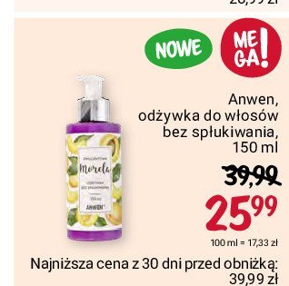 Odżywka do włosów bez spłukiwania morela Anwen promocja