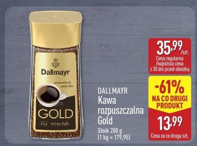 Kawa rozpuszczalna Gold DALLMAYR promocja w Aldi