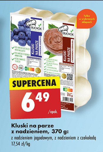 Kluski na parze z nadzieniem czekoladowym Buchcik promocja