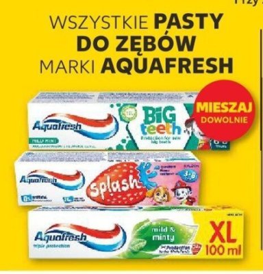 Pasty do zębów AQUAFRESH różne rodzaje promocja w Kaufland