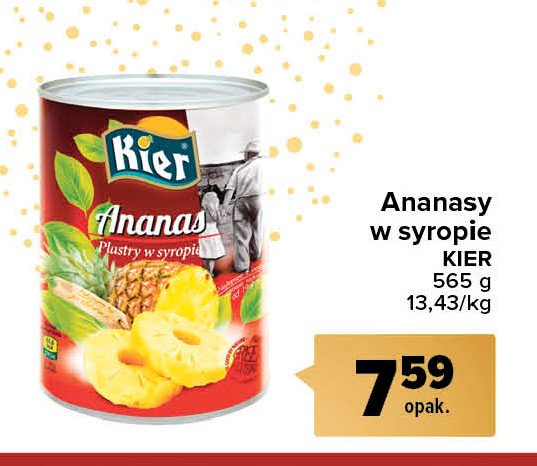Ananas kawałki w syropie Kier marimax promocja