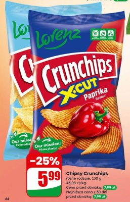 Chipsy Crunchips różne rodzaje promocja w Dino