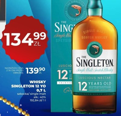 Whisky Singleton 12 YO 0,7 L promocja w Duży Ben