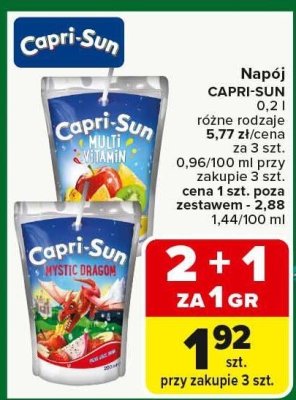Napój Capri-Sun 0,2 l różne rodzaje promocja w Carrefour