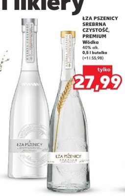 Wódka ŁZA PSZENICY SREBRNA CZYSTOŚĆ, PREMIUM 40% alk. 0,5l promocja w Kaufland