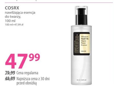 Esencja COSRX nawilżająca do twarzy promocja w Hebe