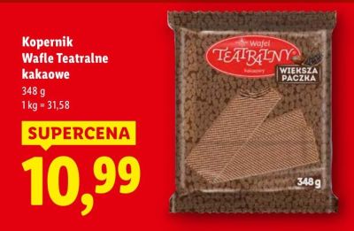 Wafle teatralne kakaowe  promocja w Lidl