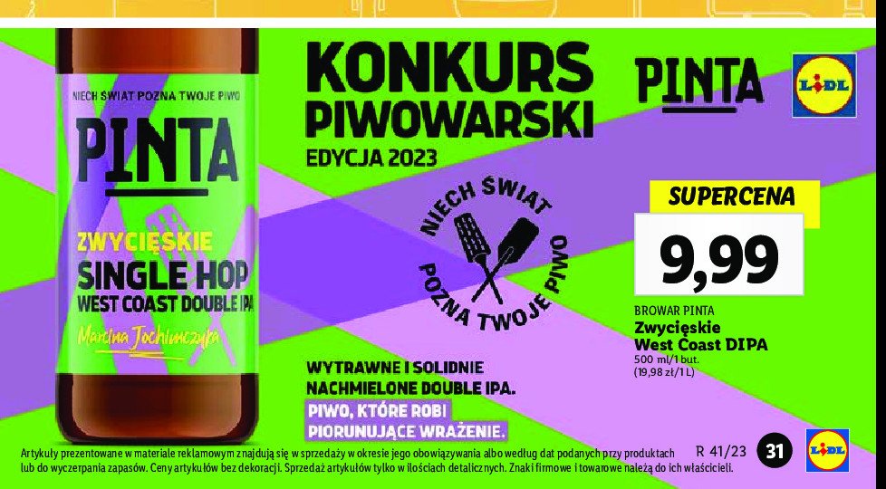 Piwo Pinta zwycięskie west coast double ipa 2022 promocja