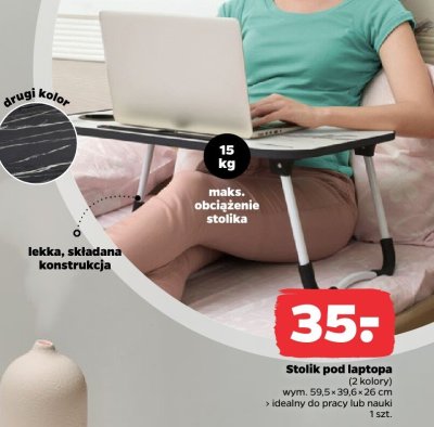 Stolik pod laptopa, 2 kolory promocja w Netto