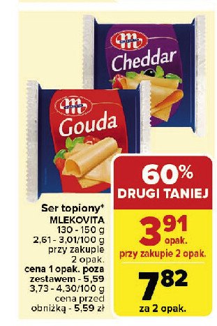Ser topiony gouda Mlekovita promocja w Carrefour Market