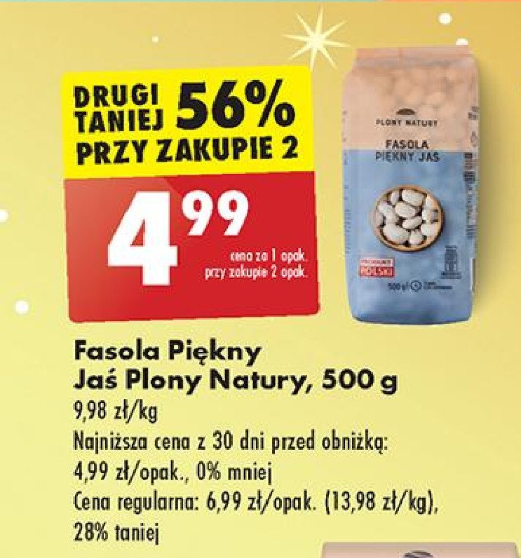 Fasola piękny jaś karłowy Plony natury promocja w Biedronka