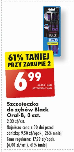 Szczoteczka do zębów black Oral-b allrounder promocja w Biedronka