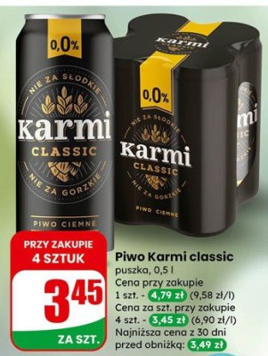 Piwo Karmi Classic ciemne promocja w Dino