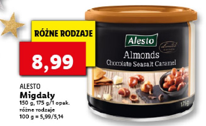 Migda艂y w polewie czekoladowo-karmelowej Alesto promocja