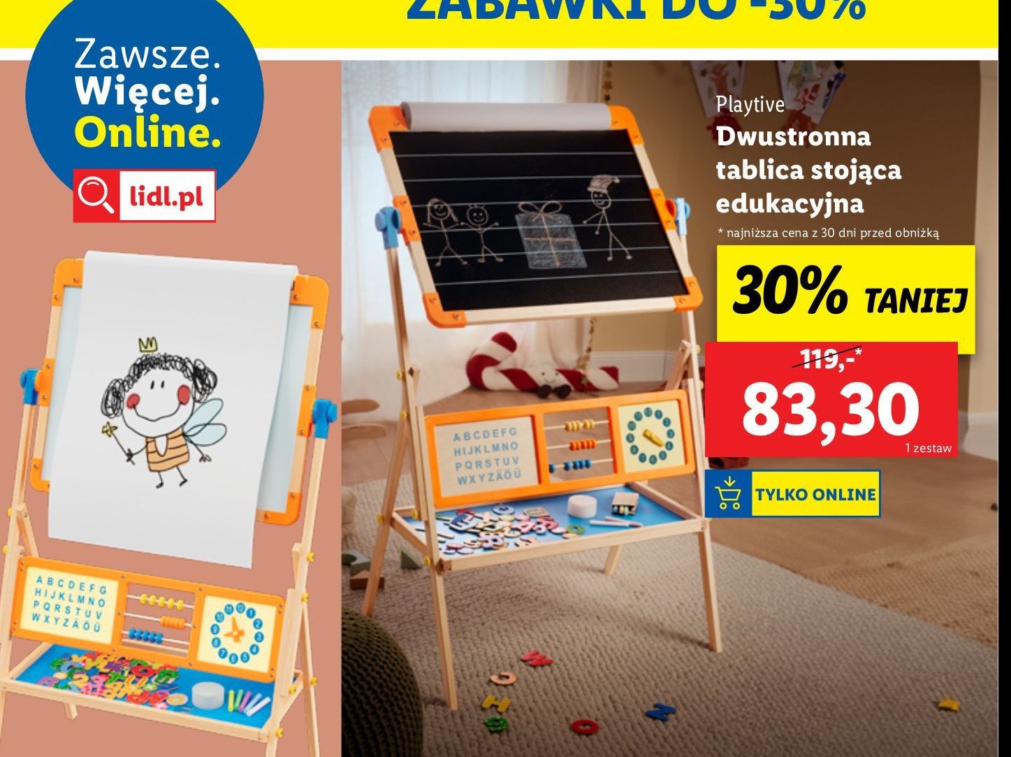 Tablica stojąca Play tive promocja w Lidl