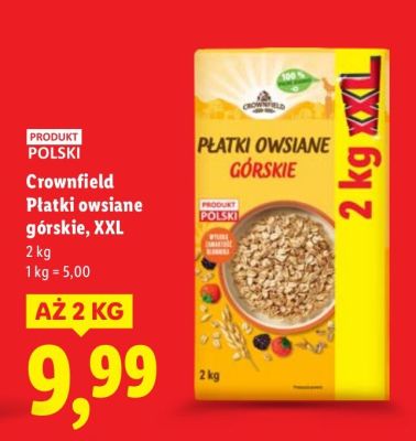 Płatki owsiane górskie XXL  promocja w Lidl