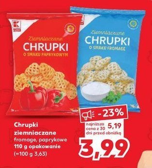 Chrupki ziemniaczane fromage K-classic promocja w Kaufland