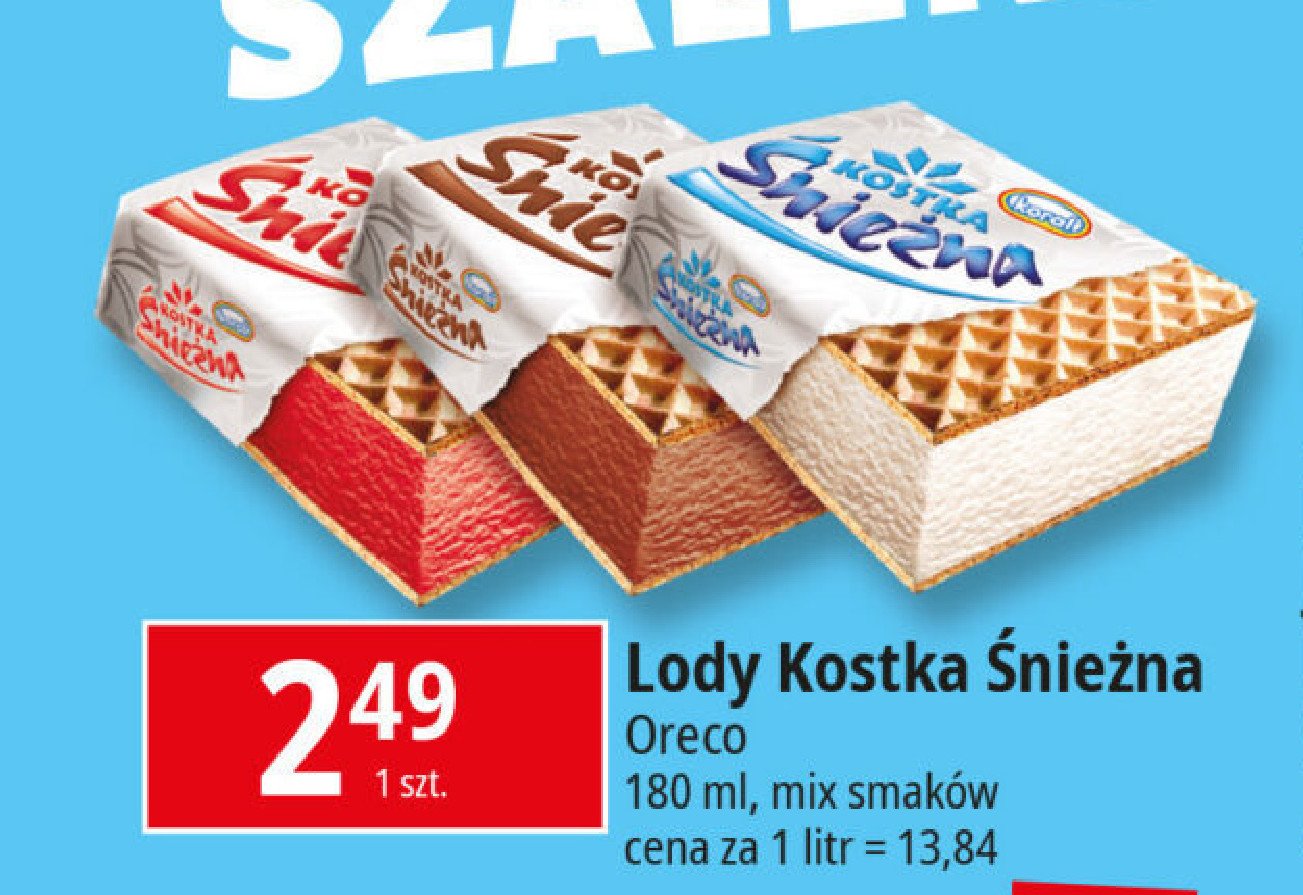 Lód truskawkowy Koral kostka śnieżna promocja