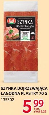 Szynka dojrzewająca łagodna plastry Bell 70g promocja w Selgros