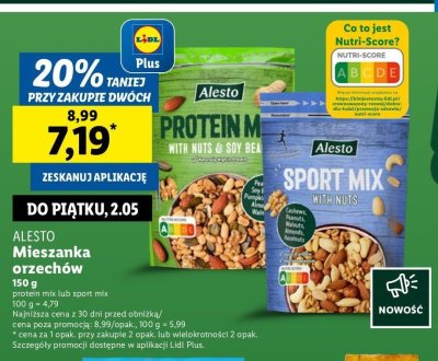 Mieszanka orzechów sport mix Alesto promocja