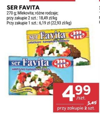 Ser Favita różne rodzaje promocja w Stokrotka