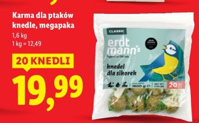 Karma dla ptaków knedle, megapaka  promocja w Lidl