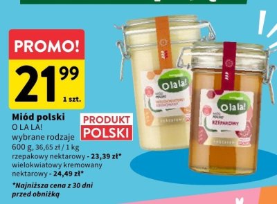 Miód polski wybrane rodzaje promocja w Intermarche