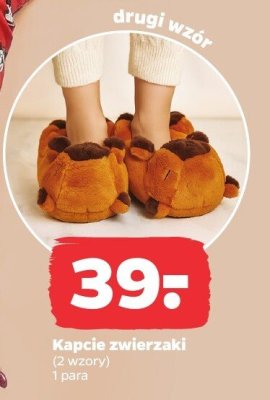 Kapcie zwierzaki (różne wzory) promocja w Netto