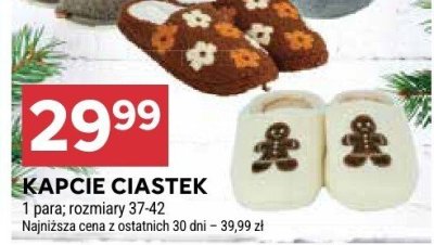 Kapcie ciastek 1 para rozmiary 37-42 promocja w Stokrotka
