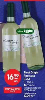 Wino Pinot Grigio Roccialta 0,75l promocja w Żabka