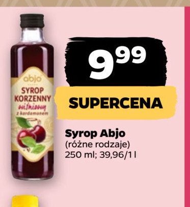 Syrop korzenny wisniowy z kardamonem Abjo promocja w Netto