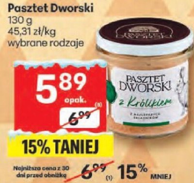 Pasztet Dworski wybrane rodzaje promocja w Delikatesy Centrum