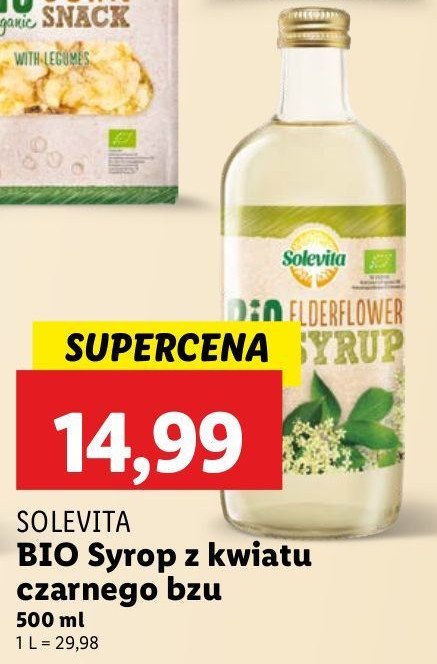Syrop z kwiatów czarnego bzu bio Solevita promocja w Twój Market