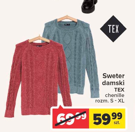 Sweter męski chenille s-3xl Tex promocja