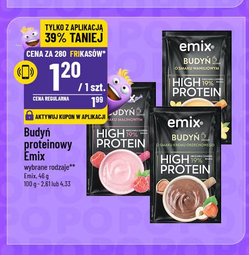 Budyń high protein waniliowy Emix promocja w POLOmarket