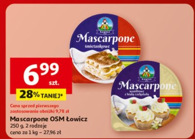 Ser Mascarpone OSM Łowicz promocja w Auchan