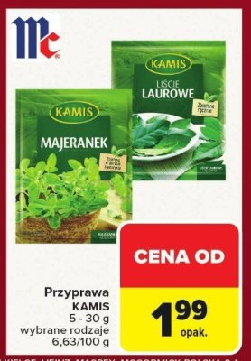 Przyprawa KAMIS wybrane rodzaje promocja w Carrefour