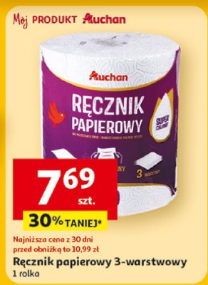 Ręcznik papierowy 3-warstwowy 1 rolka promocja w Auchan