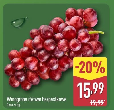 Winogrona różowe bezpestkowe promocja w Aldi