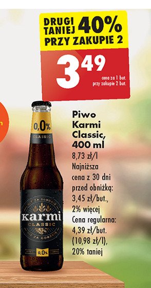 Piwo Karmi classic promocja w Biedronka