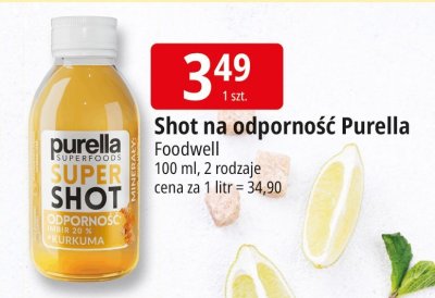Shot na odporność Purella Foodwell promocja w Leclerc