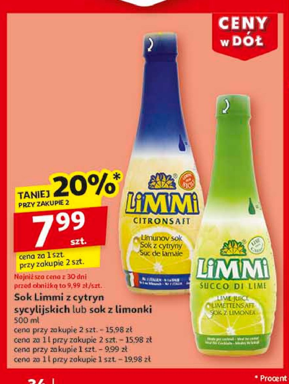 Sok z cytryn sycylijskich LIMMI promocja w Auchan