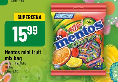 Dropsy fruit mix Mentos mini promocja