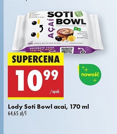 Lód acai bowl mango Soti promocja
