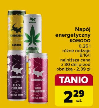 Nap贸j banana Komodo energy drink promocja