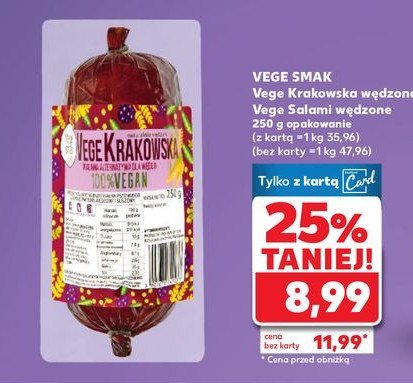 Vege krakowska wędzona Vege smak promocja